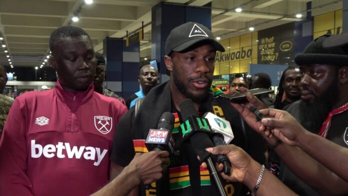 West Ham striker Michail Antonio arrives in Ghana to visit Samba Football Academy