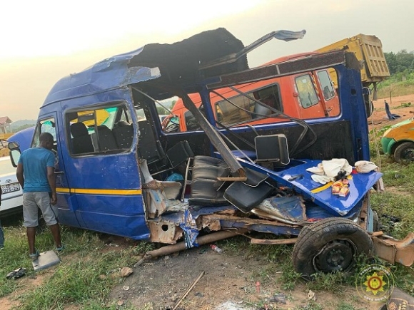 Six dead in Adansi Dompoase crash involving VIP bus and sprinter