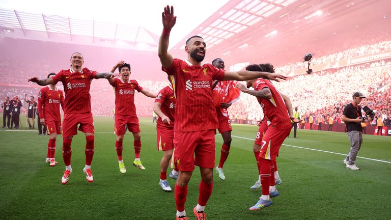 Liverpool clinch English Premier League title with thumping win over Spurs