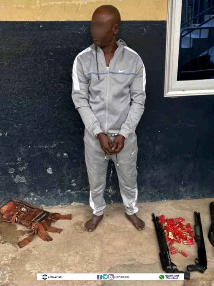 Police arrest man in Adoagyiri over illegal possession of weapons