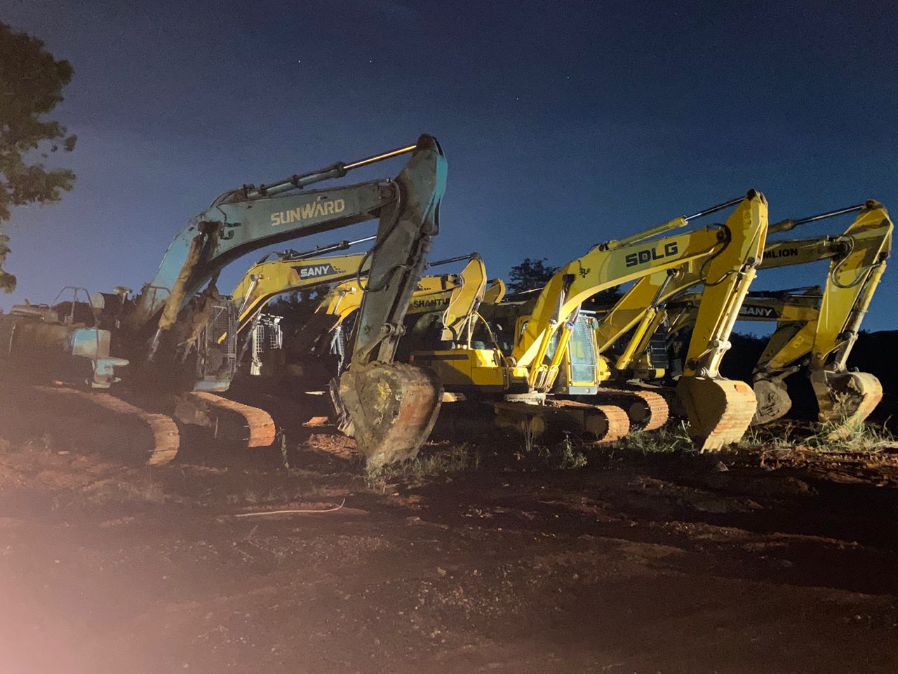 Fighting Illegal Mining: Taskforce Strikes; Arrests 5, Seize 12 Excavators and 2 Pump-Action Short guns