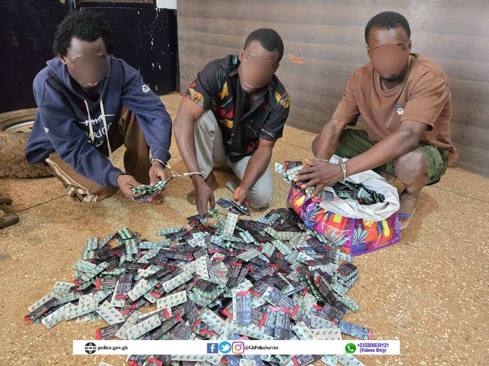 Police Arrest Three Suspects With Restricted Drugs And Firearm Near Savelugu