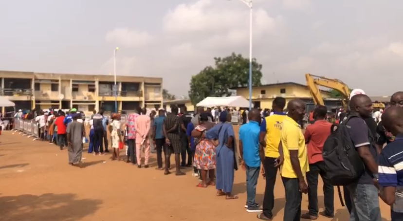1,314 delegates queue to vote at Jamestown centre
