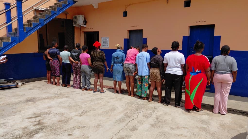 Police arrest 13 suspected prostitutes, landlord, bouncer in Koforidua