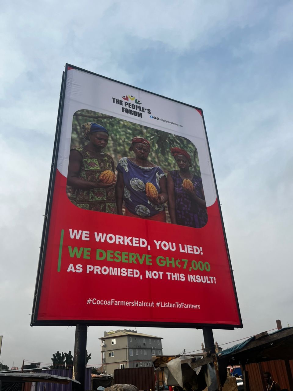 Cocoa farmers protest GH¢2,587 price on billboards