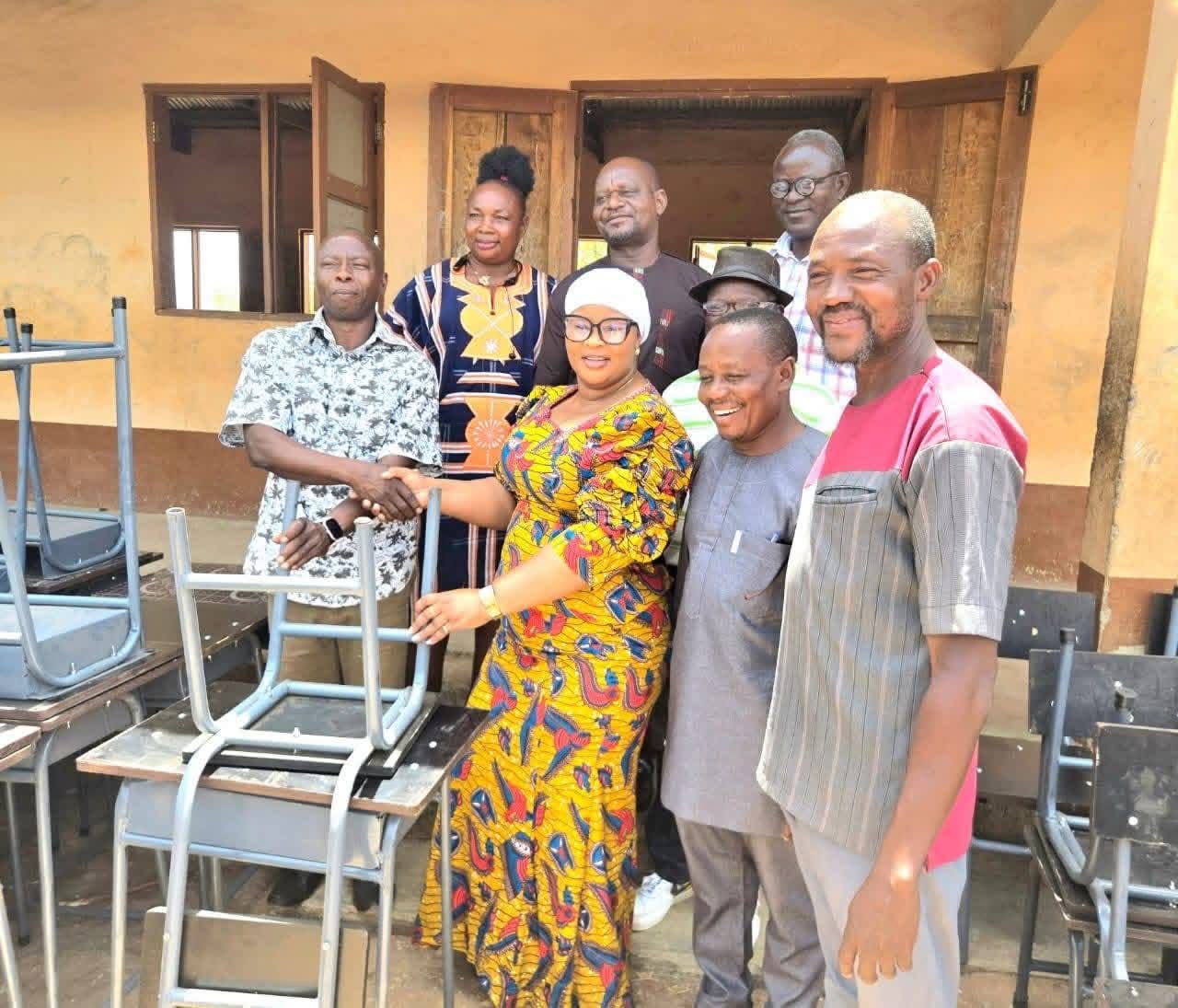 NDC women’s organizer donates 200 desks to Kologo school