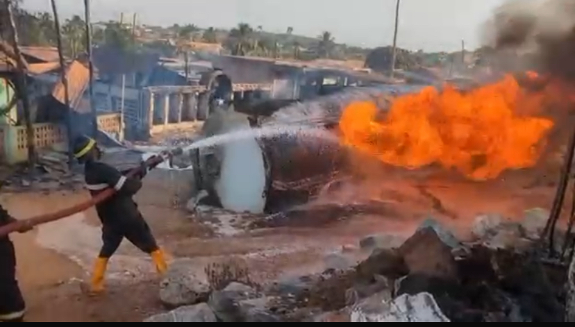 Twelve firefighters injured in Gomoa Potsin tanker explosion