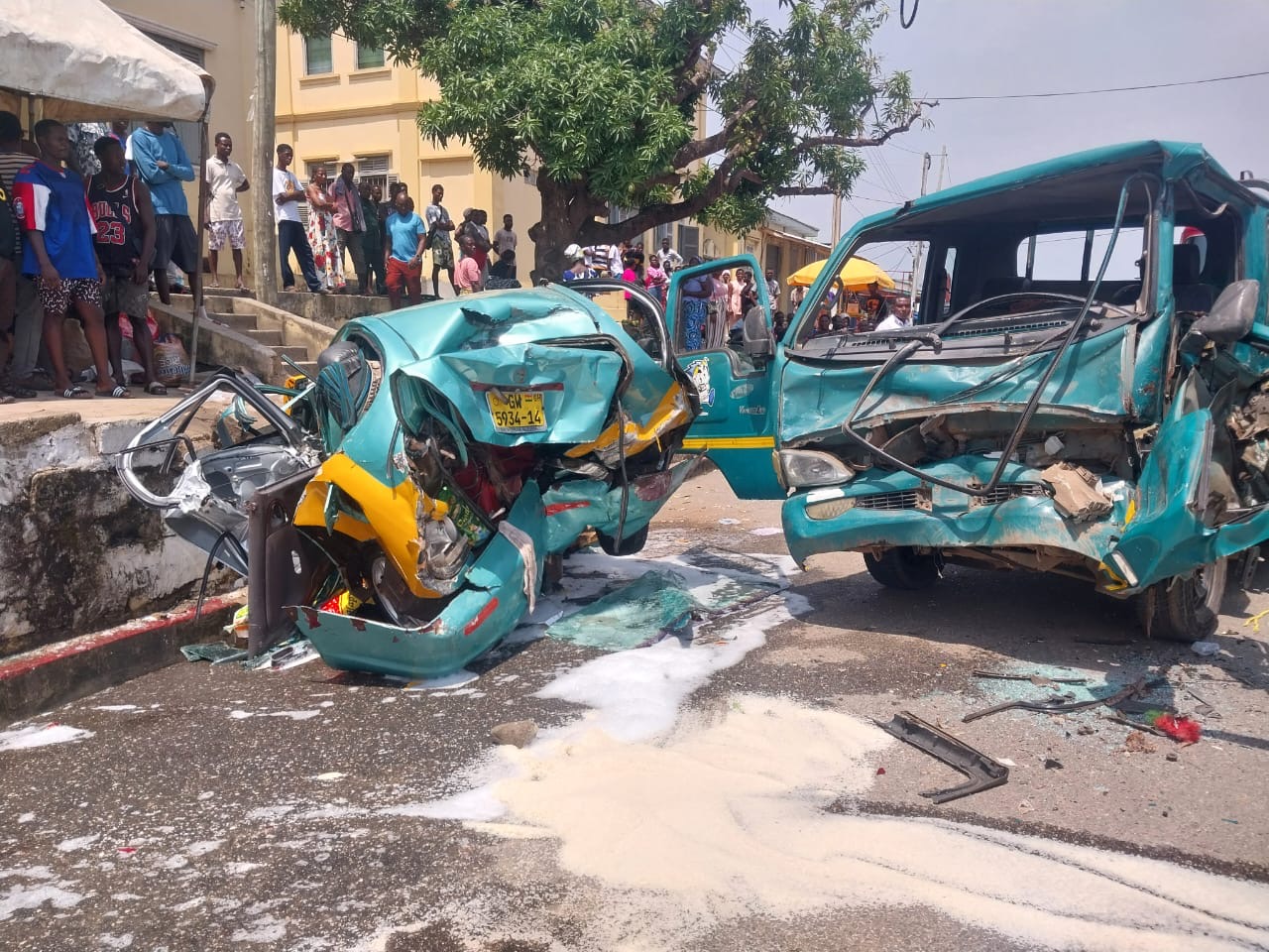 Four injured in vehicle collision at Kotokuraba market in Cape Coast