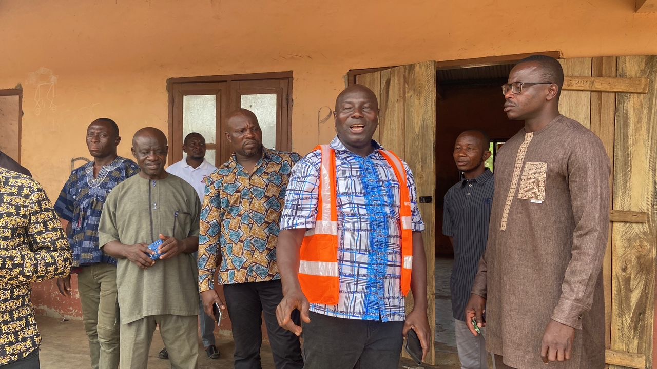 Bawku West DCE tours rainstorm-hit communities, calls for standards